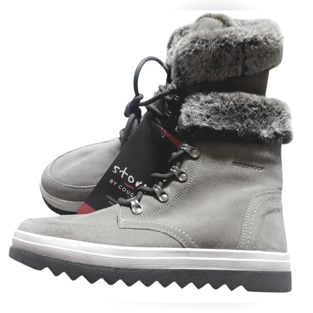 Cougar Waterproof Suede Lace-Up Ankle Boots Size: 8 EUR 38.5 SUPER COMFY!! NWT - Picture 3 of 9